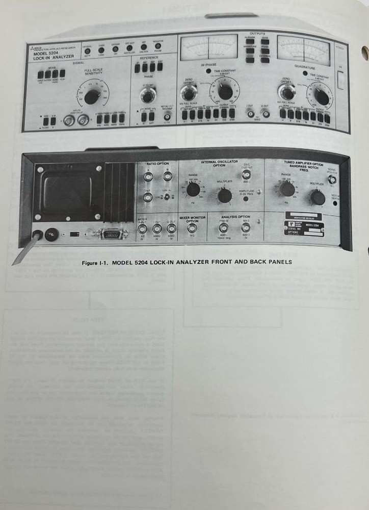 EG&G Model 5204 Lock-In Analyzer Instruction Manual