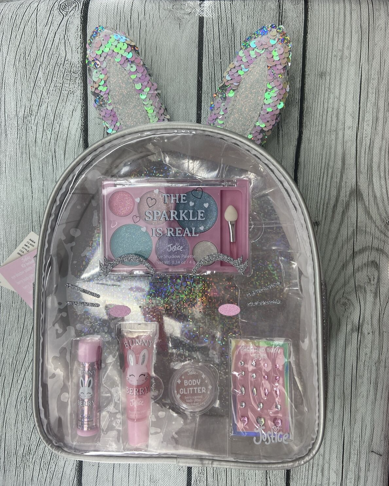 Justice Mini Backpack Make Up Kit Bunny