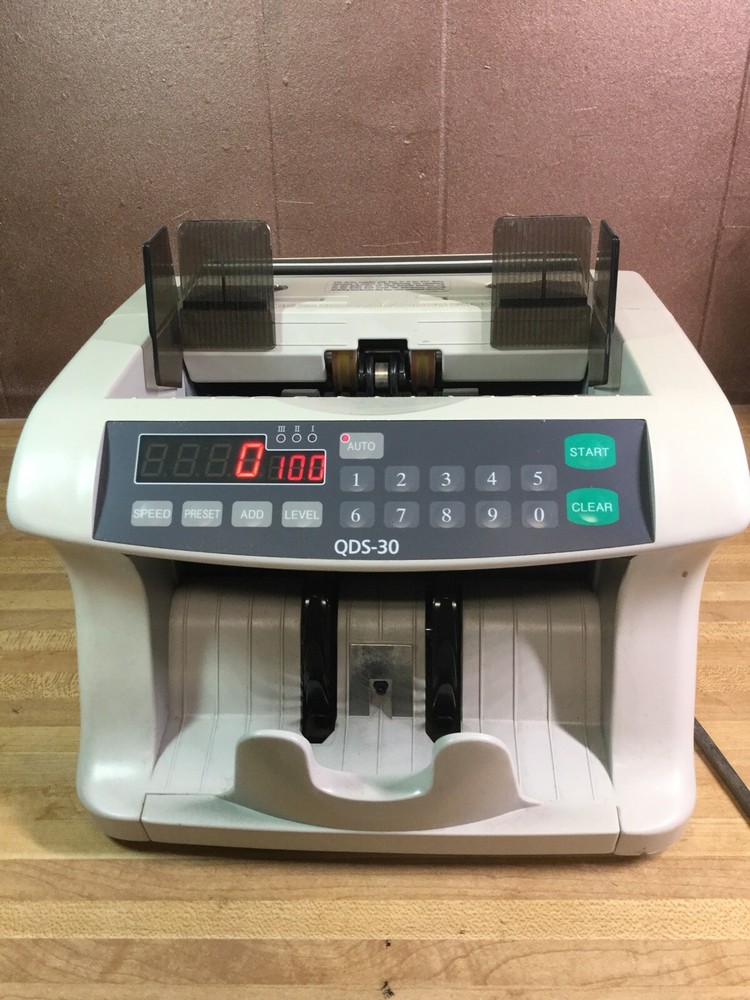 Quality Data Systems QDS-30 Currency Counter w/ currency Counterfeit detector