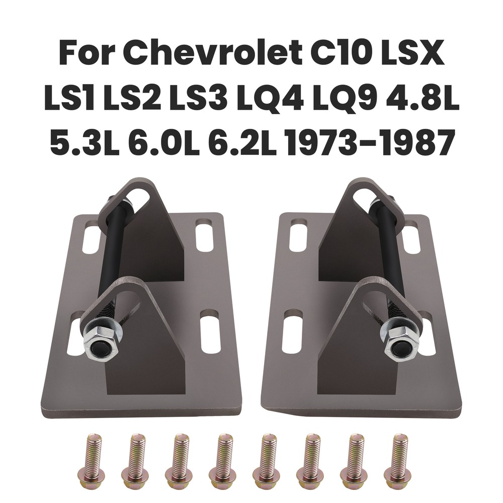 Motor Swap Mount Brackets Adapter Plates Kit for C10 LS Engine LS1 LS2 LQ4