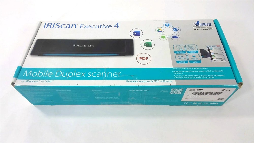 IRIScan Executive 4 Mobile Duplex Scanner - New