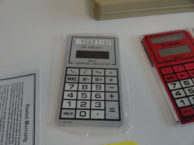 Lot of 5 The Educator Basic and Intermediate Overhead Calculator