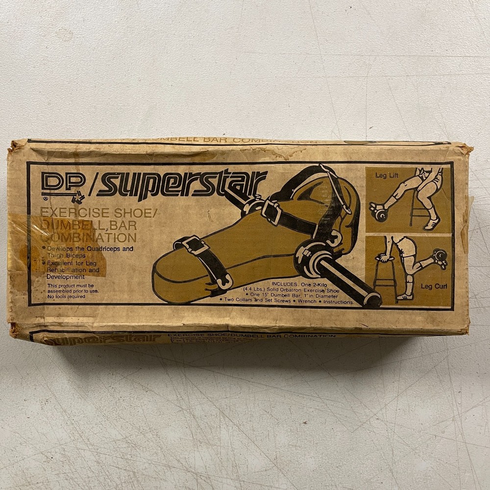 Vintage DP Superstar Exercise Shoe Dumbell Bar Combination 1979