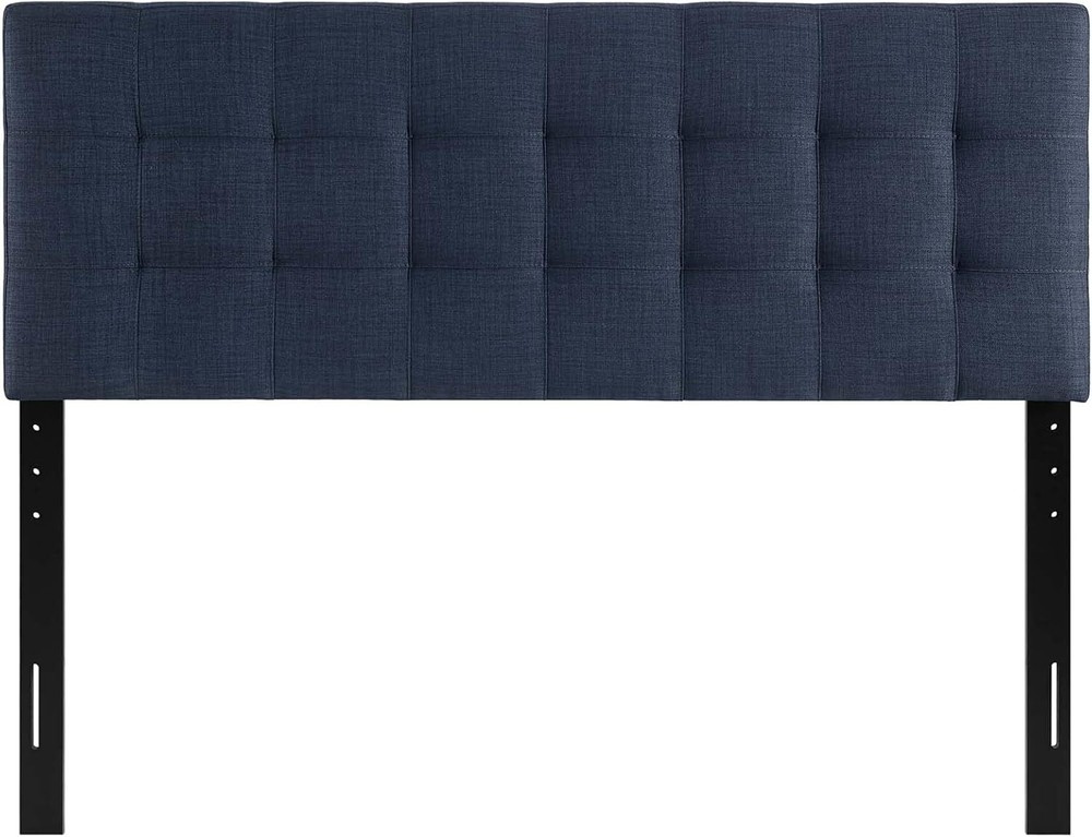 Modway Emily King Upholstered Polyester Fabric Headboard in Navy