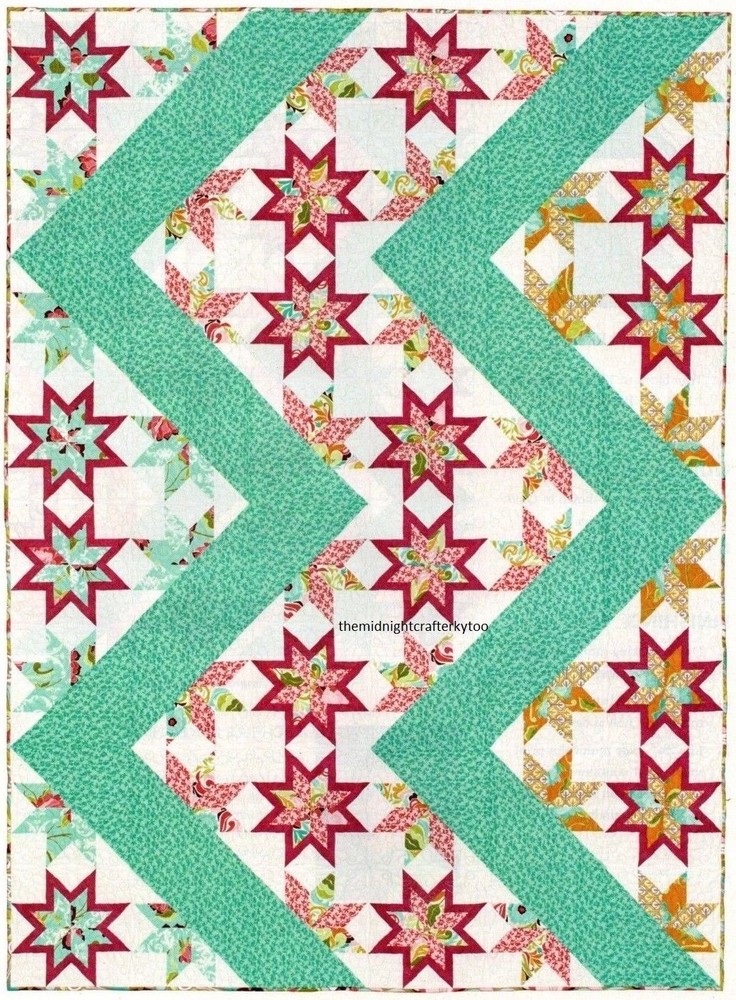 Lightning Quilt Pattern Pieced MH