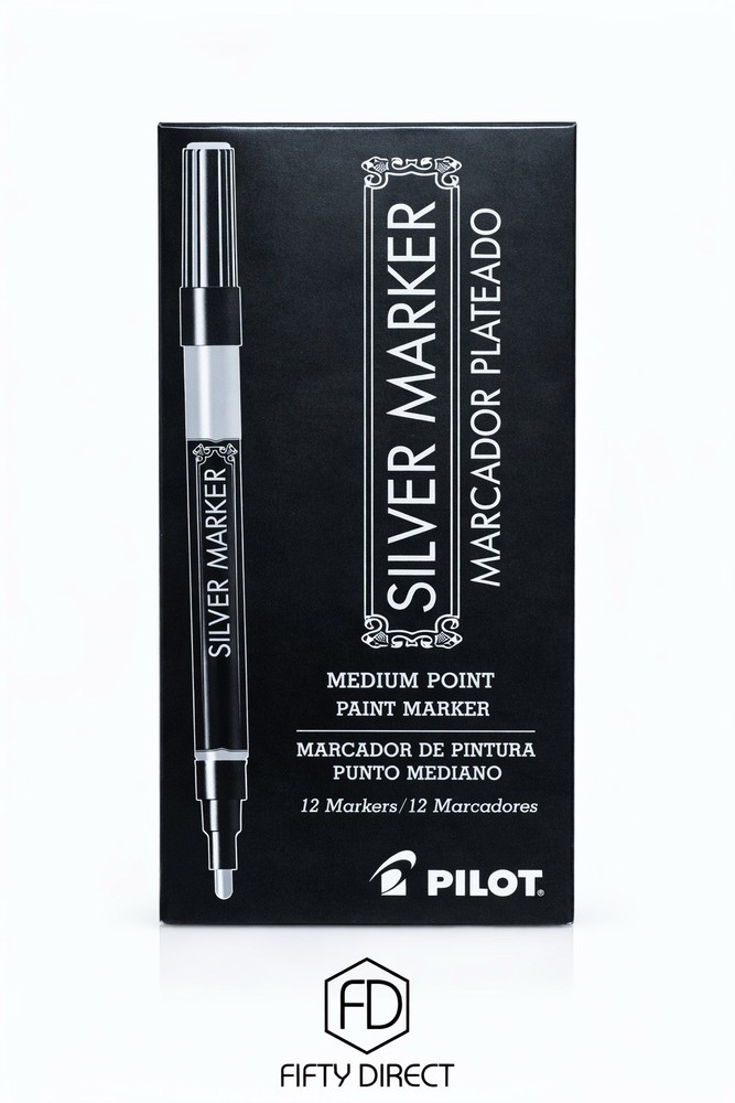 Pilot Silver Paint Marker Medium Point 12 Pack Metallic Permanent