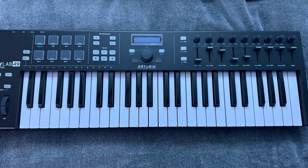 Arturia KeyLab Essential 49-Key MIDI Controller w/ Pads, Knobs, USB, Software