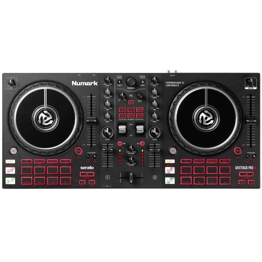Numark Mixtrack Pro FX 2-Deck Starter Portable DJ Controller with Backpack