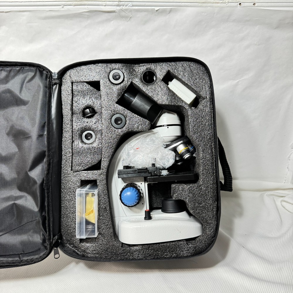 Compound Binocular Microscope, WF10X and WF25X Eyepieces,40X-2000X Magnification