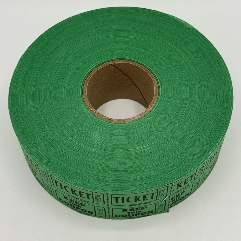 Double Roll Ticket Bundle 3 Rolls Blue Yellow & Green Amscan & The Ticket Gurus