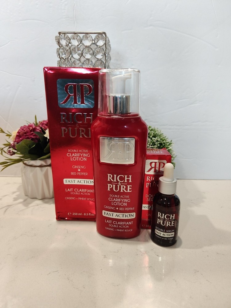 RICH & PURE DOUBLE ACTIVE CLARIFYING LOTION, SERUM