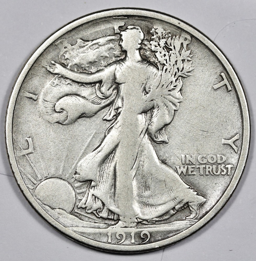 1919-d Walking Liberty Half.  Fine.  211910