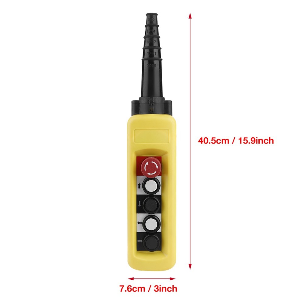 Crane Chain Hoist Push Button Switch Lifting Pendant Controller 4 Buttons❀