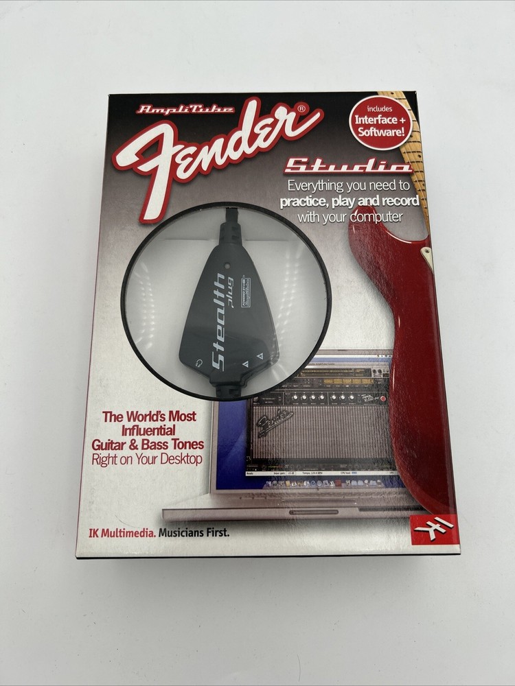 Fender Amplitude Studio IK Multimedia Stealth Plug Guitar Interface - New Sealed