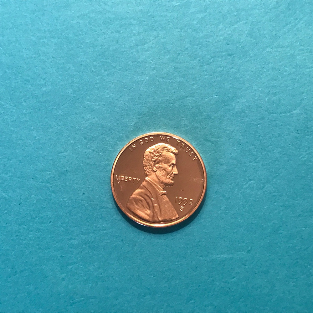 1992 S Proof Lincoln Cent   FREE SHIP