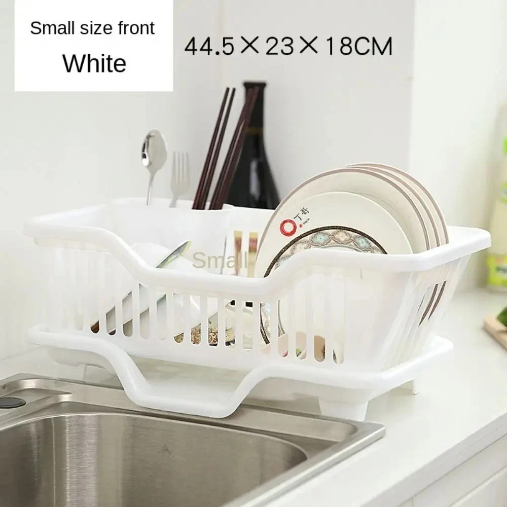 Dish Drying Kitchen Utensils Drainer Rack with Drain Board Countertop Dinnerware
