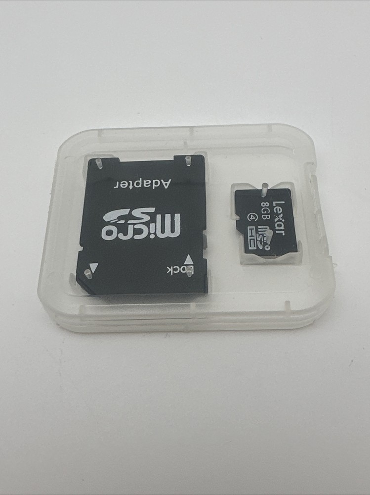 Lock MicroSD HC Card -8GB + MicroSD Adapter Camera iPhone Android Tablet PC…8