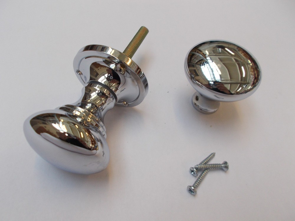 SOLID BRASS - Victorian rim lock door pull handles knobs