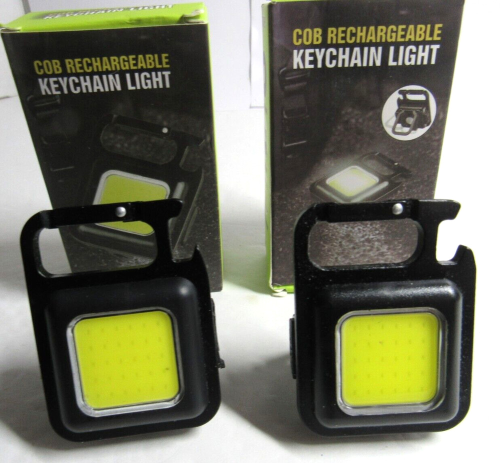 SET OF 2 EMERGENCY Mini USB charged pocket/keychain flashlight