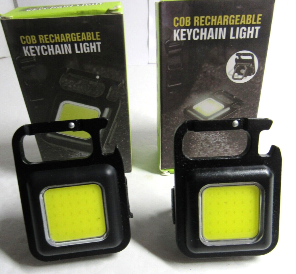SET OF 2 EMERGENCY Mini USB charged pocket/keychain flashlight