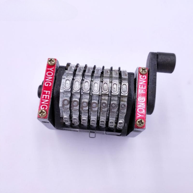 7 Digits Numbering Machine Horizontal Backward Last Three Bits Are Adjustable