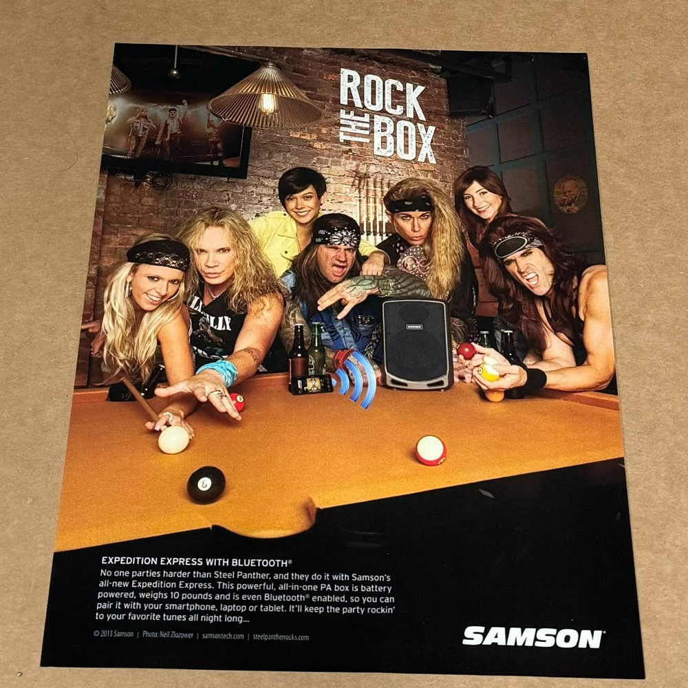 STEEL PANTHER - SAMSON MICS - 2013 Print Advertisement