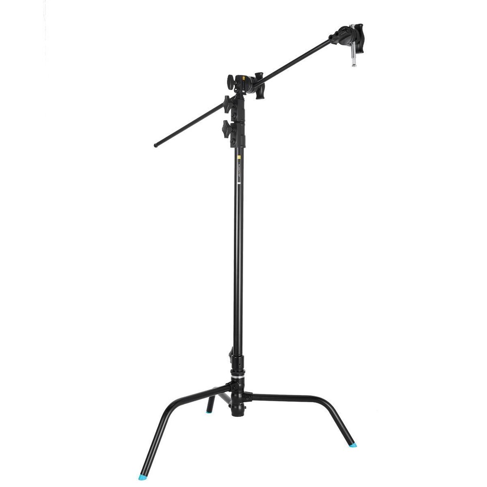 Flashpoint 40" Quick Release Turtle Base C-Stand Kit, Grip Head Arm (Black)