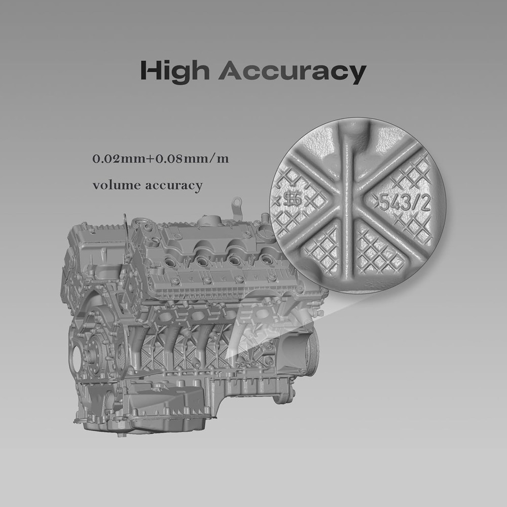 High-Precision 3D Scanner S1 with Wireless Bridge & Color Mapping