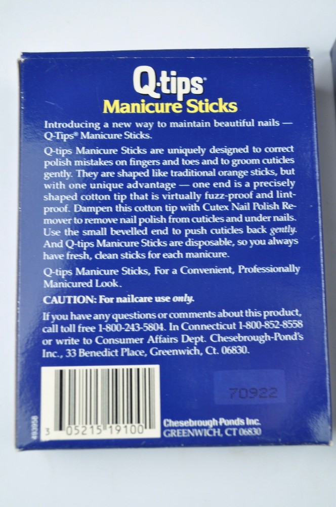 Vintage Q-tips Cosmetic Applicators, Unique Shape & Manicure Sticks