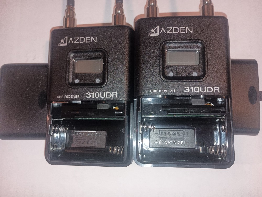 (2) Azden 310UDR UHF Receiver & (2) 35BT UHF Transmitter