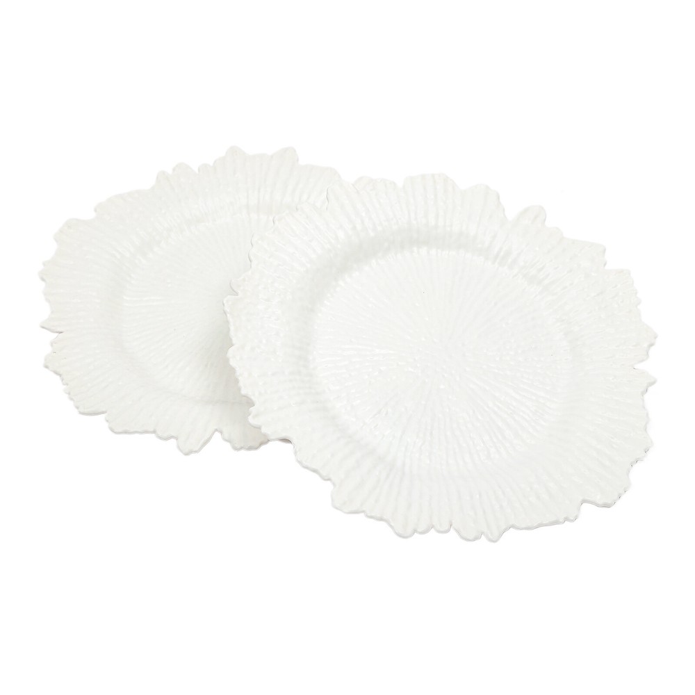 Round Plastic Reef Plate Dinner Wedding Party Tableware Plates Mats Decoration
