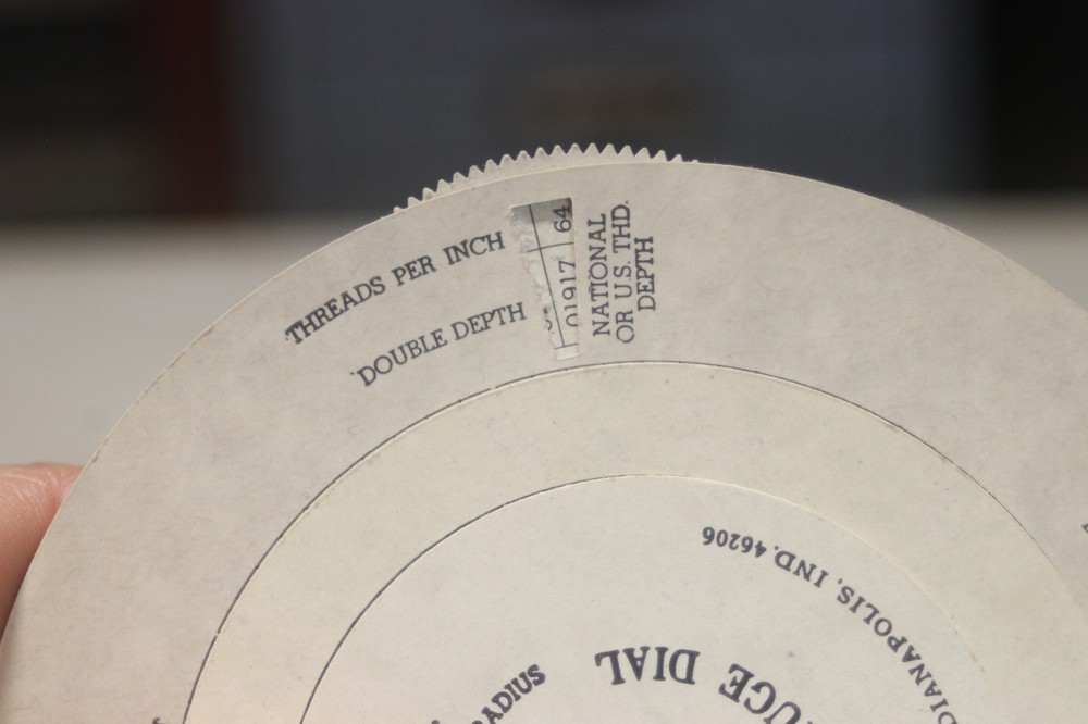 Vintage Derck's Gauge Dial Drill Sizes Threads Tapers & Angles