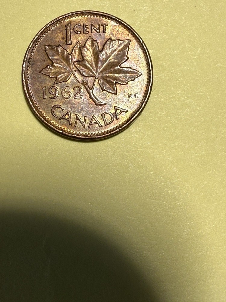 1962 Canada Penny -Rd -Circulated- Looking Coin