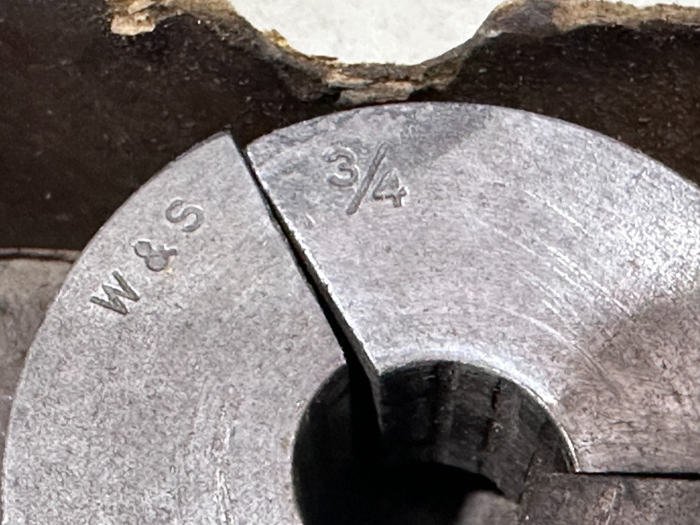 W&S S30 Collet Pad 3/4" - Note damage to one segment