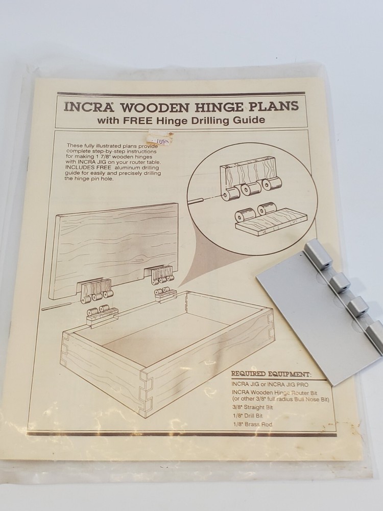 Incra Wooden Hinge Plans with Hinge Drilling Guide