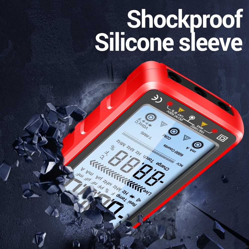 ANENG Digital Multimeter Tester Auto-Ranging TRMS 6000 Counts Voltmeter red