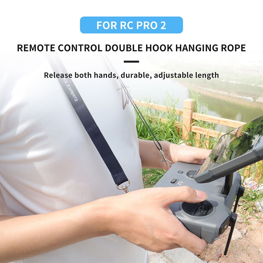 Remote Control with Screen Double Hook Lanyard (Thin String Model) for RC PRO 2