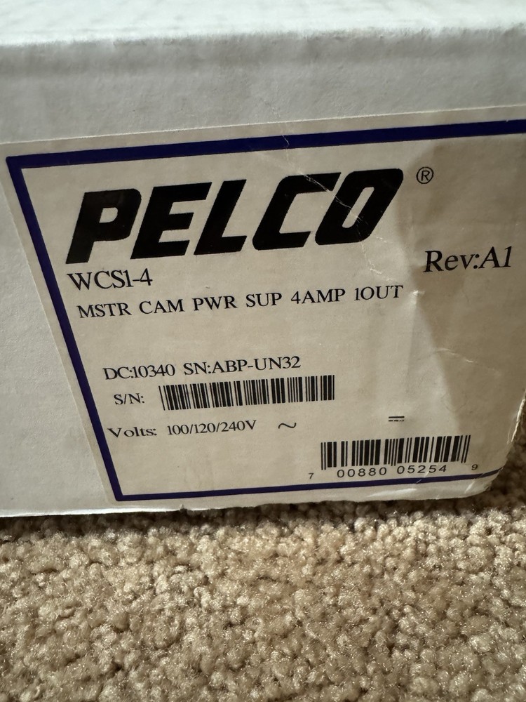 New Pelco WCS1-4 Master Camera Power Supply