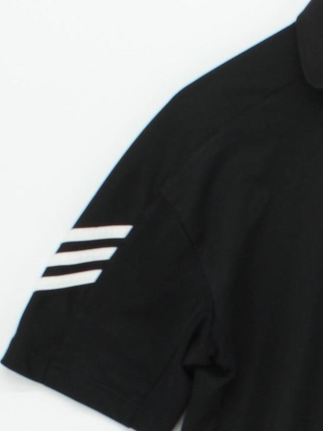 Adidas Men's Polo M Black 100% Polyester Collared Basic