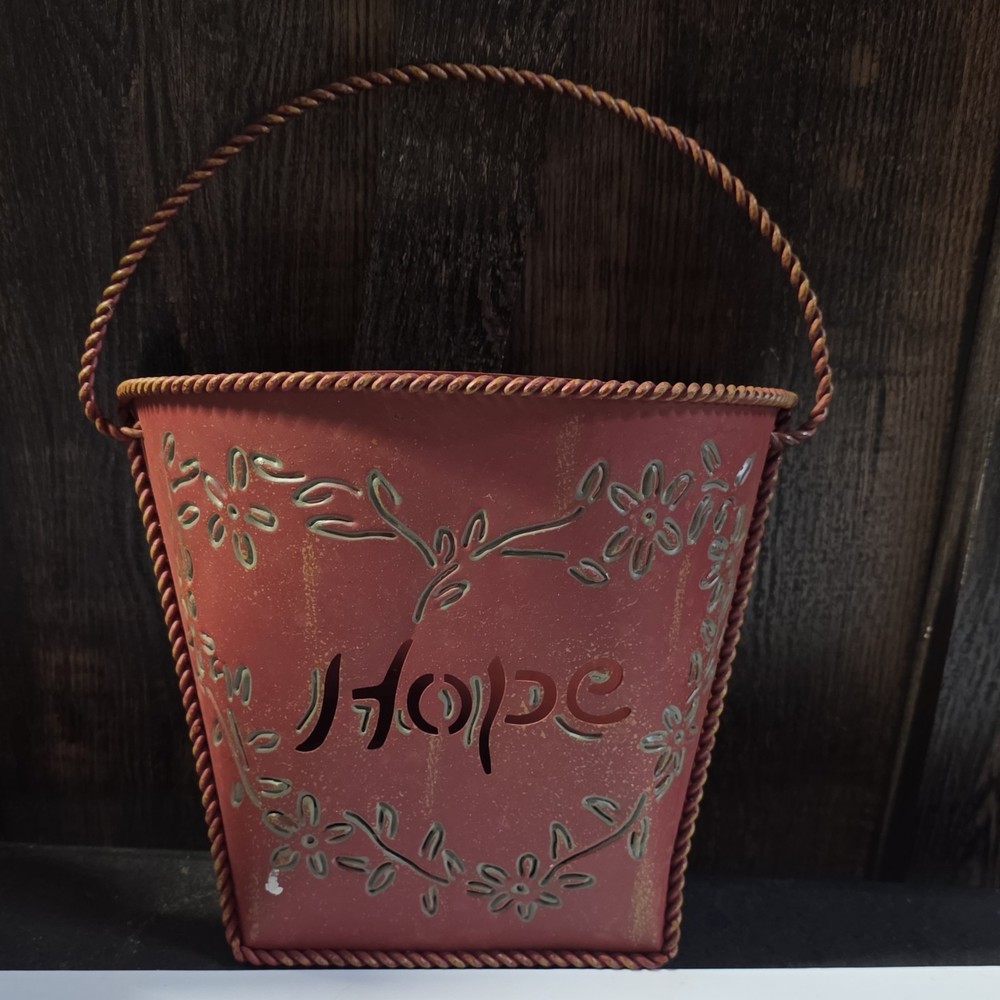Hope Metal Hanging Planter Basket Rustic