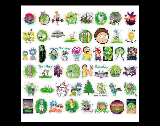 100 PCS. Rick and Morty Stickers.