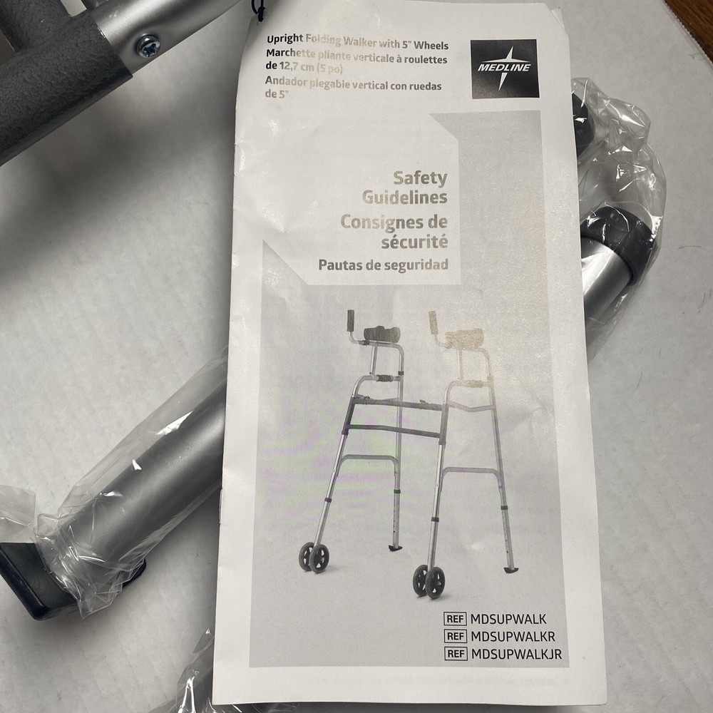 Medline Adjustable Upright Forearm Walker with Armrests, Better Stability *READ