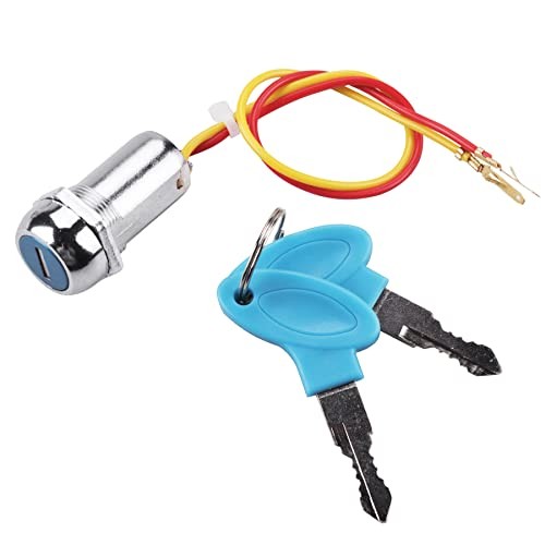 2 Pack 2 Wires Ignition Switch Key Starter Switch with 4 Keys ​On-Off for