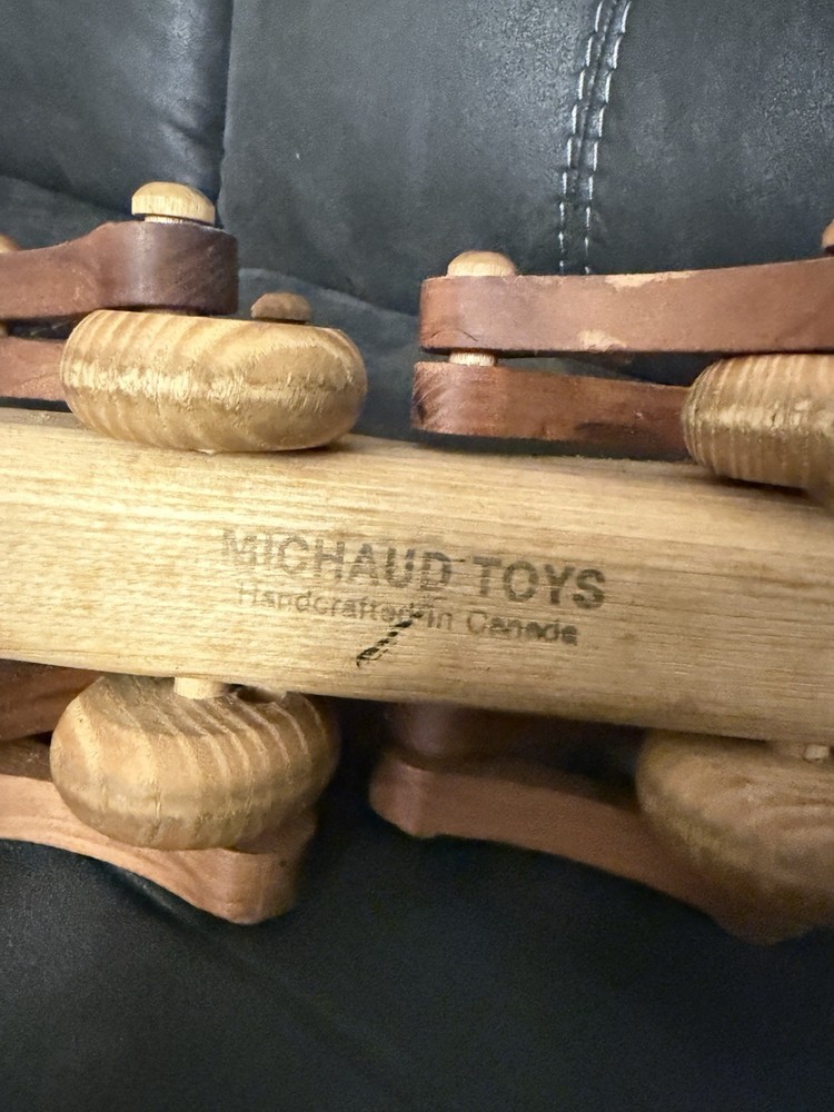 Handcrafted Wooden Caterpillar Pull Toy - Excellent Original Condition