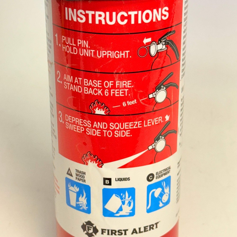FIRST ALERT(2 PACK) Home1 Multipurpose ABC Rechargeable Fire Extinguisher 2.5 Lb