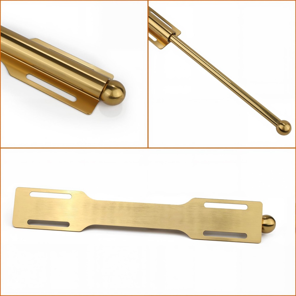 LOMILD Pull-out Valet Rod for Closet 2 Pack, Brushed 2 #1 Gold