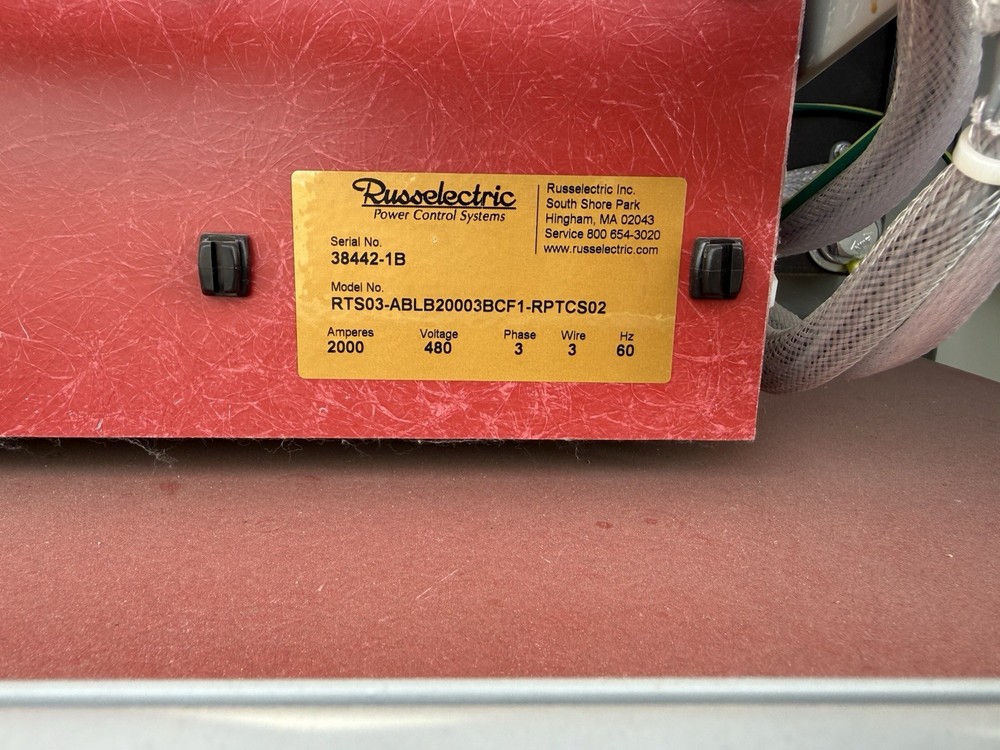 RUSS 2000Amp ATS Automatic Transfer Switch 2000 Amp 480V 277V 3 Phase 4 W