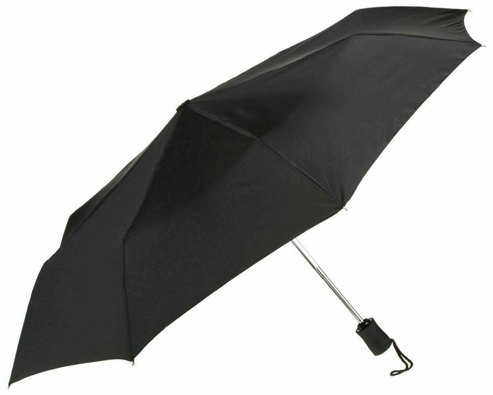 Rain Umbrella Small Compact folding opens 42" GREAT FOR KEEPING IN AUTOFREE SHIP