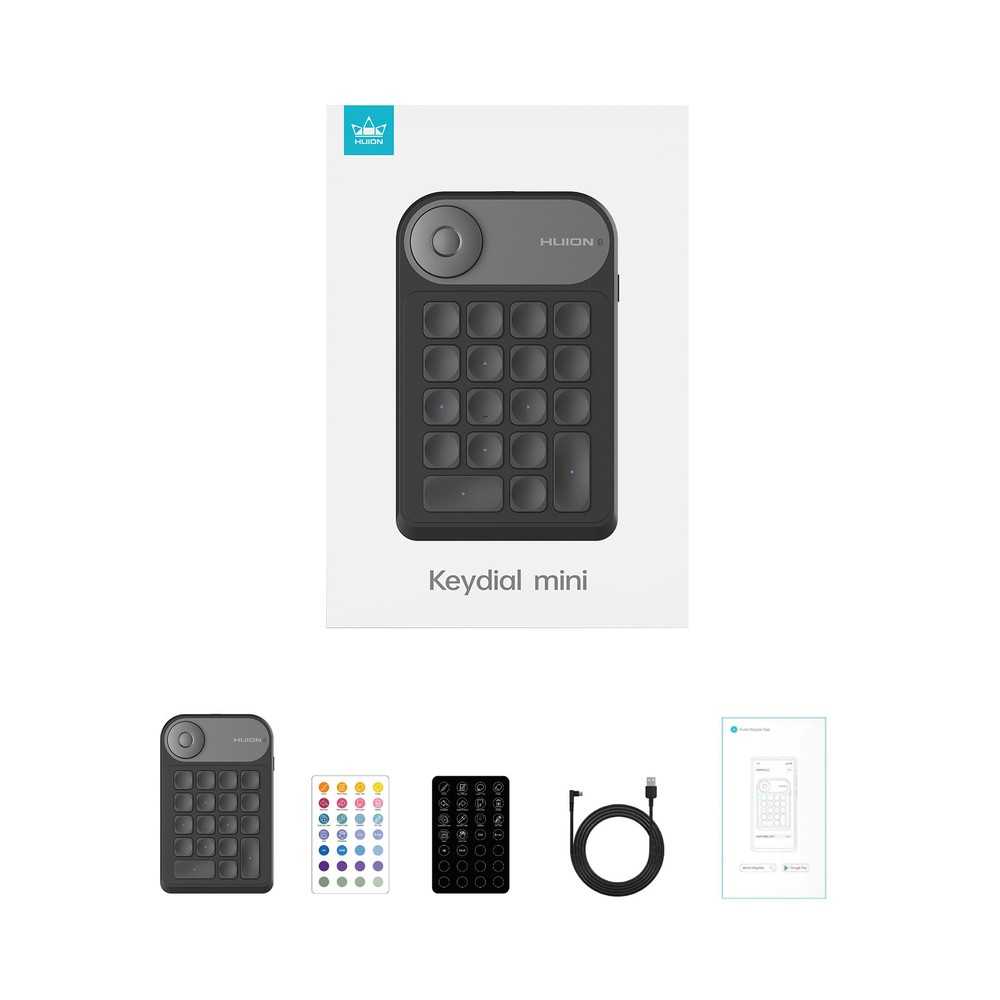 HUION Keydial Mini Bluetooth Programmable Keypad 18 keys Certified Refurbished