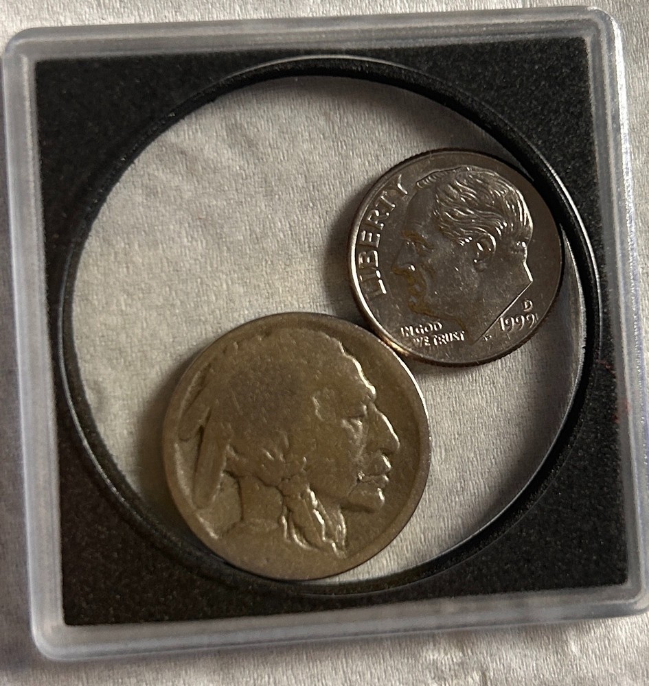 1999 D Roosevelt Dime and Buffalo Nickle (date unknown)